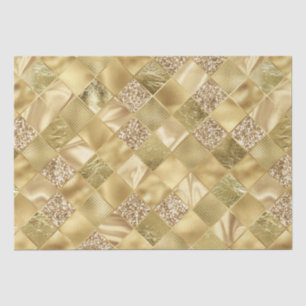 Papel De Seda Padrão Dourado de Lata de Diamante da Lente Elegan