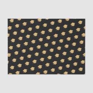 Papel De Seda Padrão Dourado do Boné de formatura brilhante pr