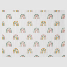 Papel De Seda Padrão escandinavo arco-íris boho atenuado 