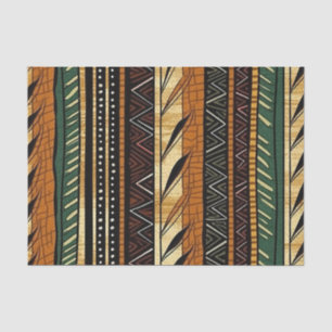 Papel De Seda Padrão Étnico Africano Elegante com Detalhes Exclu