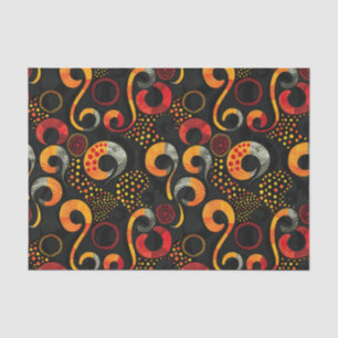 Papel De Seda Padrão Étnico Africano Elegante com Detalhes Rico