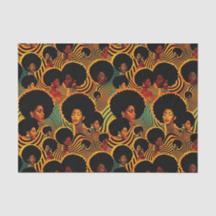 Papel De Seda Padrão Étnico Africano Elegante em Matizes Vibrant