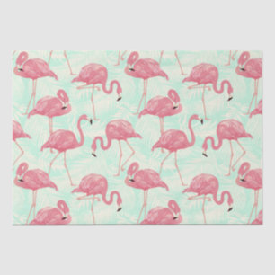 Papel De Seda Padrão Flamingo Pink Elegante de Chic