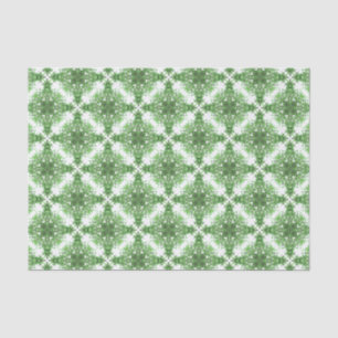 Papel De Seda Padrão Floral abstrato Em Verde Preto Em Branco