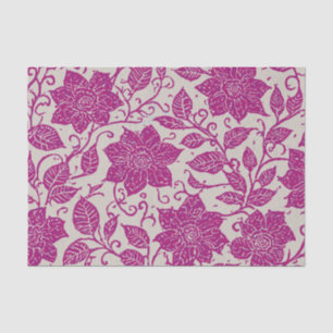 Papel De Seda Padrão Floral Antiquado