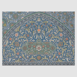 Papel De Seda Padrão Floral Arábico Decorativo Vintage