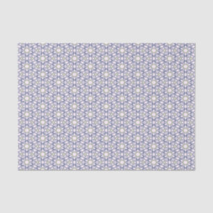 Papel De Seda Padrão Floral Azul e Verde