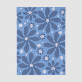 Papel De Seda Padrão Floral Azul - Na moda Acces Lava