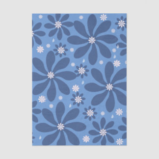 Papel De Seda Padrão Floral Azul - Na moda Acces Lava