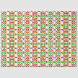 Papel De Seda Padrão Floral Boho Moderno de Bordado Cruzado Sem 