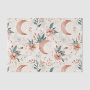 Papel De Seda Padrão Floral Boho Rústico da Lua (5)