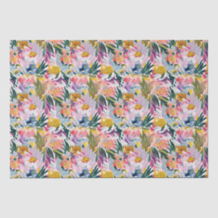 Papel De Seda Padrão Floral de Abstrato cor-de-rosa Elegante Pas
