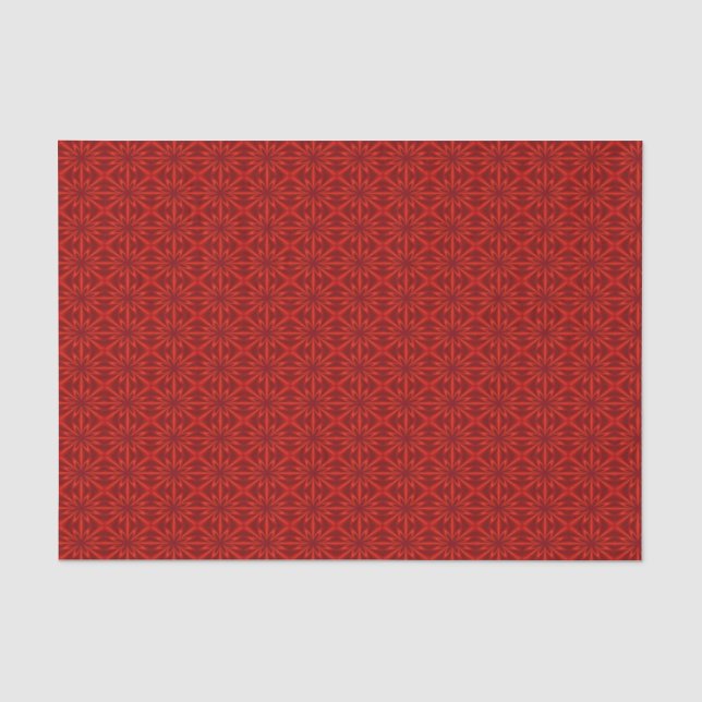 Papel De Seda Padrão Floral de Abstrato vermelho (Frente )