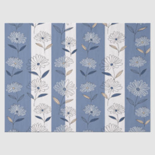 Papel De Seda Padrão Floral de Margarida Minimalista (1)