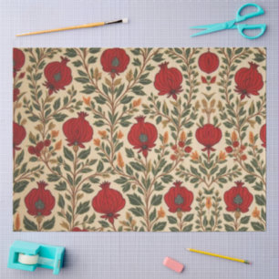 Papel De Seda Padrão floral de romã William Morris Fruit