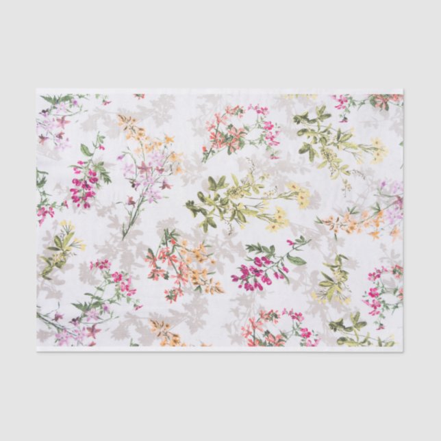 Papel De Seda Padrão floral gentil (Frente )