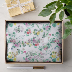 Papel De Seda Padrão Floral Leve e Bonito