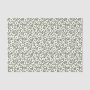 Papel De Seda Padrão Floral Moderno