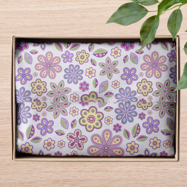 Papel De Seda Padrão Floral Moderno Hippie | Botânica (Criador carregado)