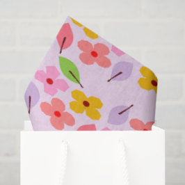 Papel De Seda Padrão Floral Pastel Fofo Rosa Menina