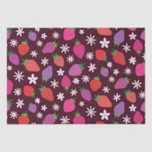 Padrão Floral Rosa Vermelho Roxo Morango