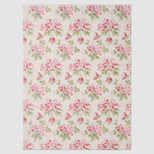 Papel De Seda Padrão Floral Rosa Vintage Shabby Chic