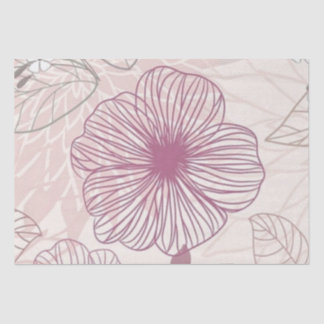 Papel De Seda padrão floral roxo