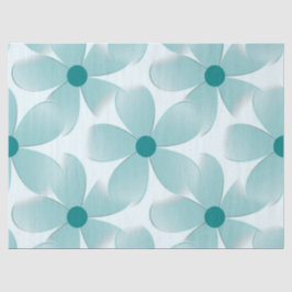 Papel De Seda Padrão floral verde.