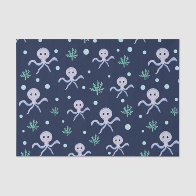 Papel De Seda Padrão Fofo de Polvo (Frente )