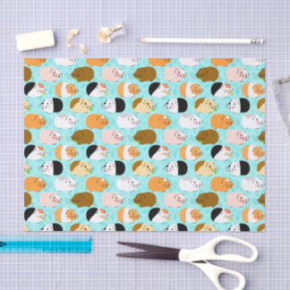 Papel De Seda Padrão Fofo de Porquinho-da-Índia