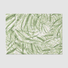 Papel De Seda Padrão Folha Verde 16