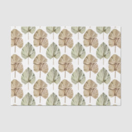 Papel De Seda Padrão Folha Verde 2