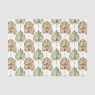 Papel De Seda Padrão Folha Verde 2