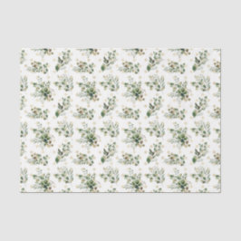Papel De Seda Padrão Folha Verde 23