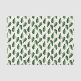 Papel De Seda Padrão Folha Verde 24