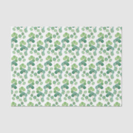 Papel De Seda Padrão Folha Verde 7
