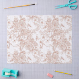 Papel De Seda Padrão Francês Vintage Toile-De-Jouy