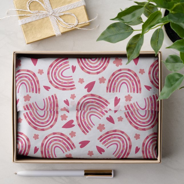 Papel De Seda Padrão Geométrico Arco Boho (Presente)