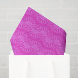 Papel De Seda padrão geométrico brilhante rosa néon