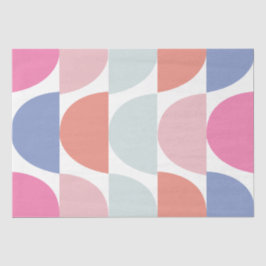 Papel De Seda Padrão Geométrico Colorido de Abstrato de Círculo 