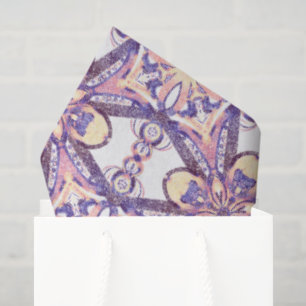 Papel De Seda Padrão geométrico cruzado - imitação de azulejo ce