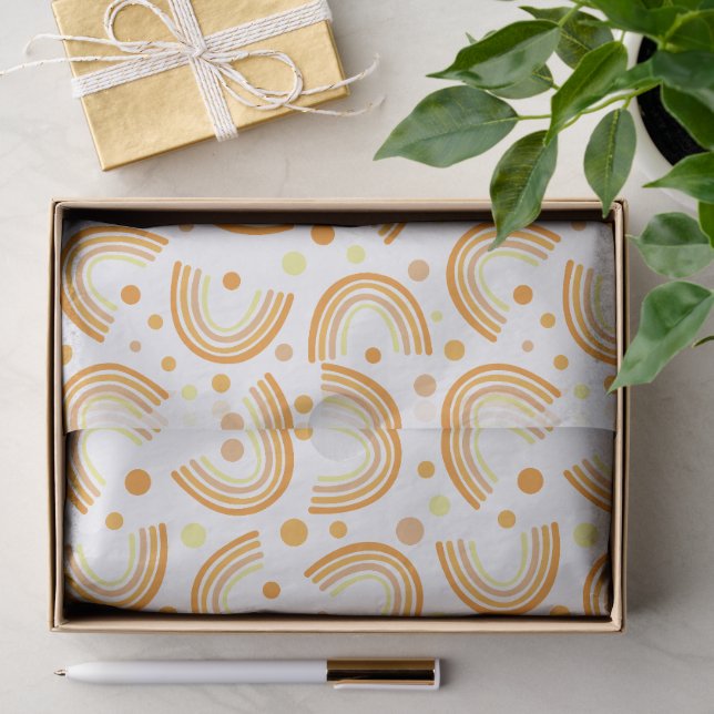 Papel De Seda Padrão Geométrico de Arco Boho (Presente)