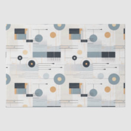 Papel De Seda Padrão geométrico de cores pastéis de meados do sé