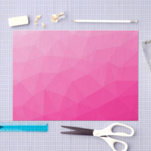 Papel De Seda Padrão Geométrico de Gradiente Rosa Quente