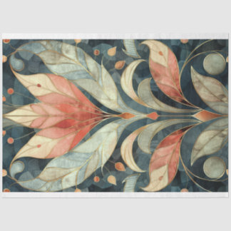 Papel De Seda Padrão Geométrico de Lótus Art Déco Rugindo 20's