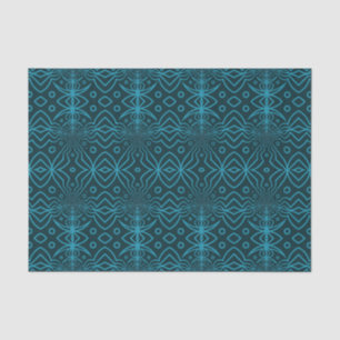 Papel De Seda Padrão Geométrico Decorativo Azul de Denim Moderno