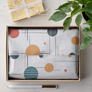 Papel De Seda Padrão Geométrico do meio século