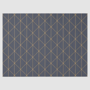 Papel de Seda - Padrão Geométrico Dourado e Lilás