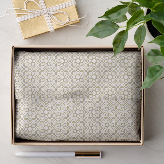 Papel De Seda Padrão Geométrico Elegante Moderno (Presente)