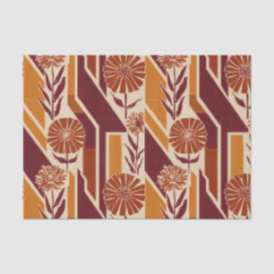 Papel De Seda Padrão Geométrico Floral de Outono Rústico (9)